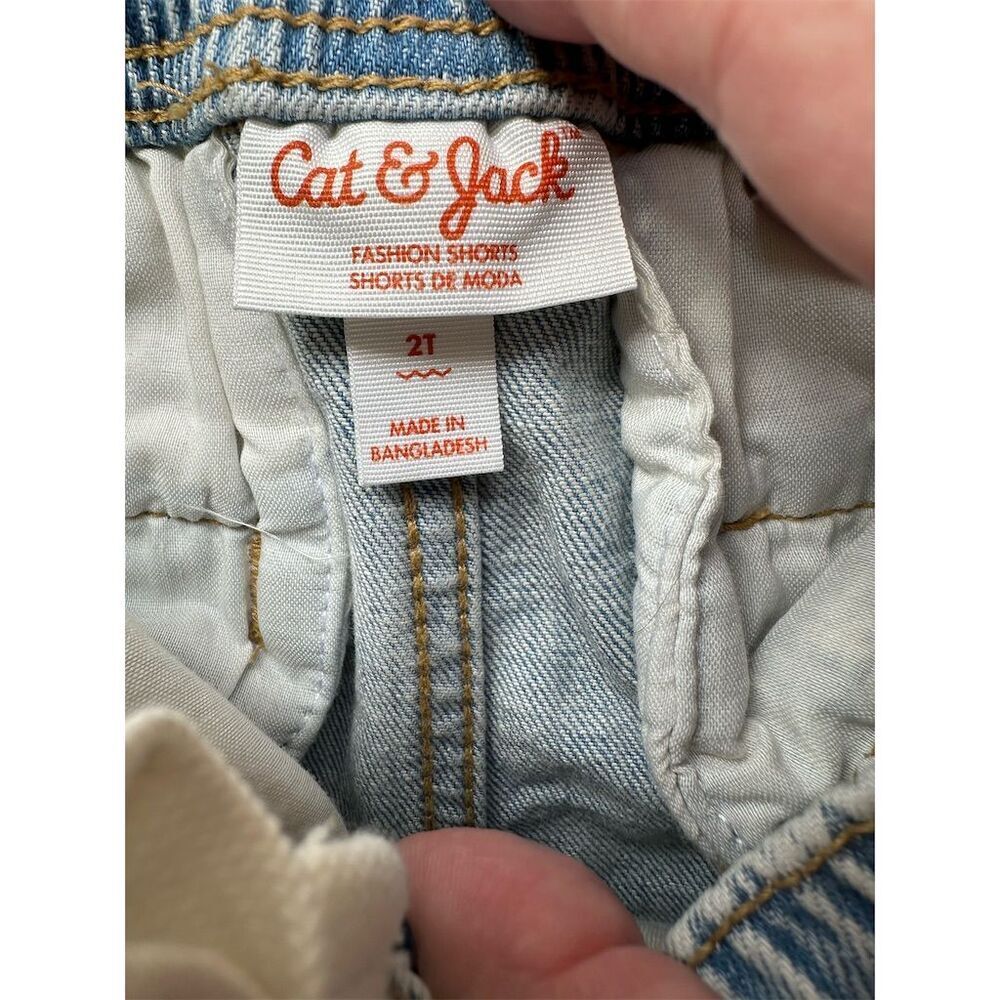 Cat & Jack Unisex Kids Cargo Shorts Blue Size 2T Elastic Waistband - Picture 4 of 6